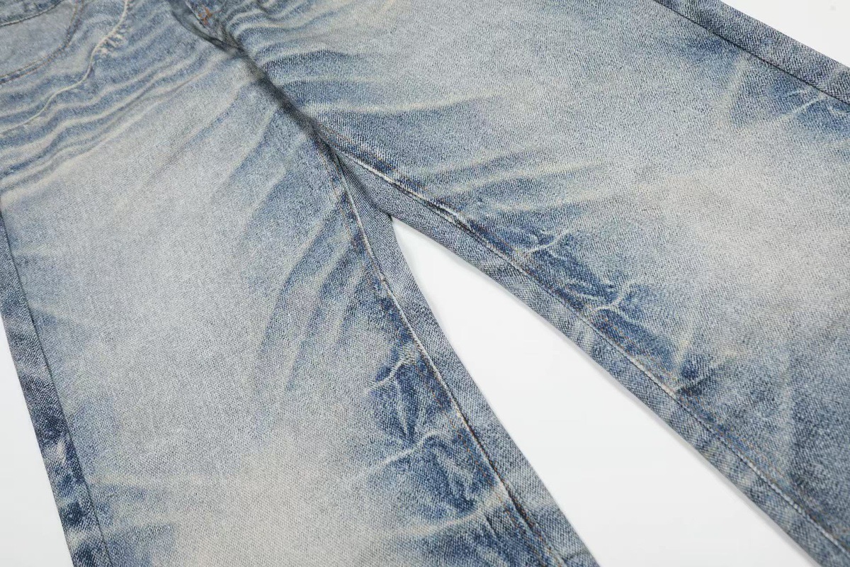 Vintage American Style 3D Printed Striped Cat Whisker Loose Straight Leg Jeans For Men And Women​​_viptrois.com