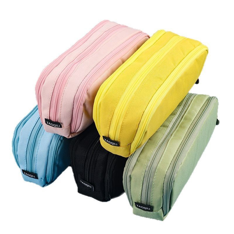 Estuche para lápices transfronterizo de gran capacidad para estudiantes de alto valor, estuche para lápices tridimensional para estudiantes, estuche para lápices de doble tracción, estuche para lápices sucios