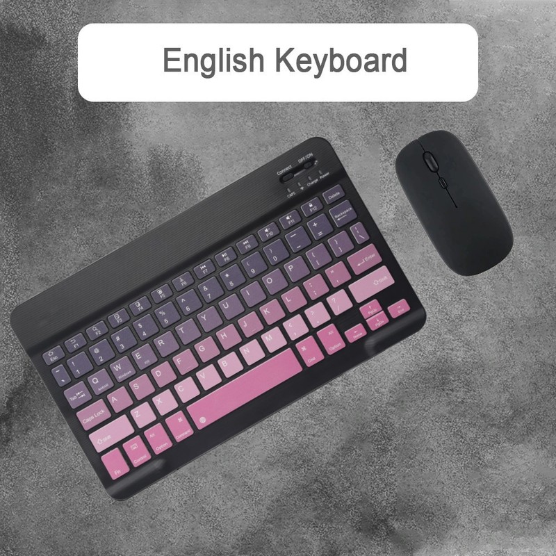 iPad、携帯電話、タブレット、ノートブックに適したグラデーション Bluetooth キーボード、サイレント充電式マジック キーボードとマウスのセット|undefined
