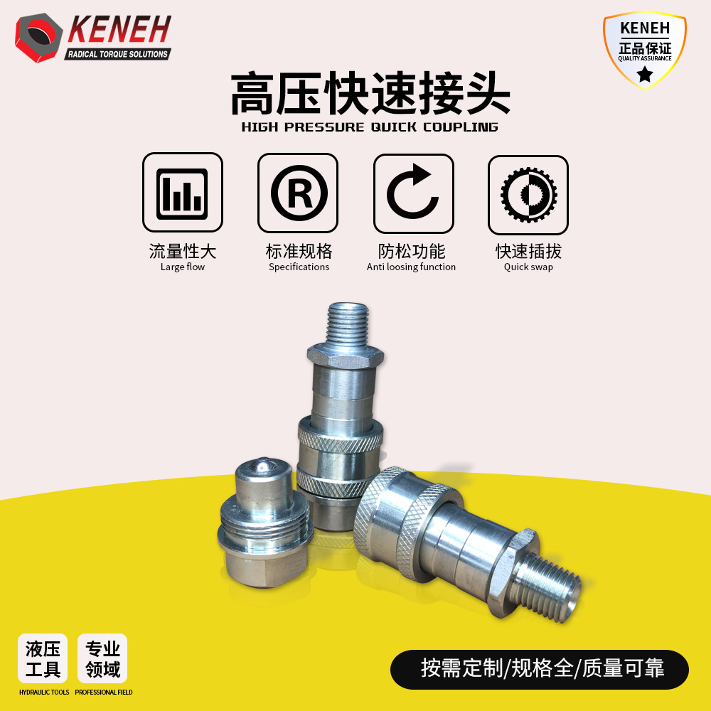 厂家直销奎赫船舶液压千斤顶快速接头超高压不锈钢英制公制外丝螺