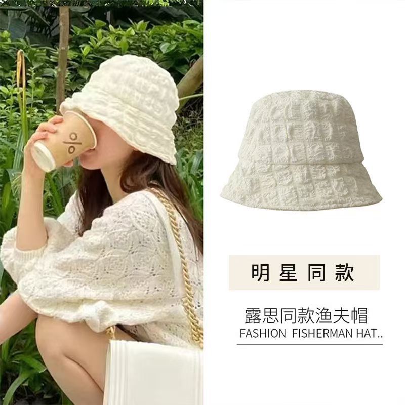 internet celebrity same sun hat women‘s spring and autumn thin bucket hat uv protection face-covering fisherman hat sun protection sun hat