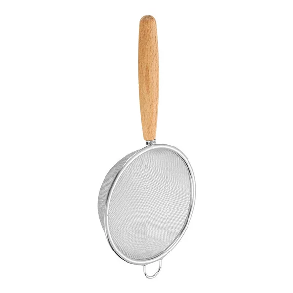 304 Stainless Steel Matcha Strainer Spoon Soy Milk Filter Spoon Baking Tool Kitchen Wooden Handle Juice Strainer