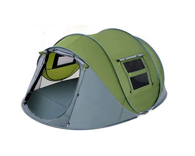 Shiheng Outdoor Camping Style Fully Avtomobil dam çadırları - dark-green-5-people-8-people