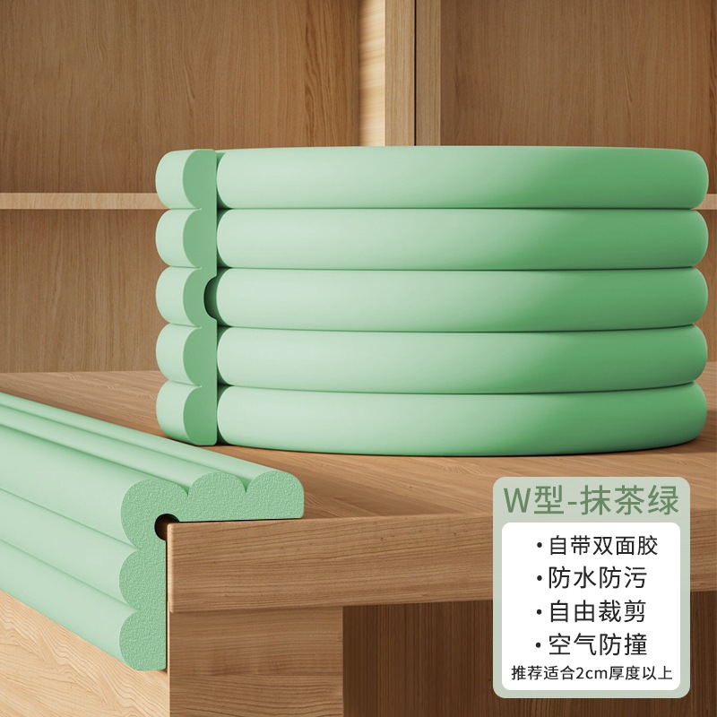 Actualización sin pegatinas, tiras anticolisión para niños, protección de esquina ensanchada en forma de W para uso doméstico para bebés, tiras de protección para paredes, pegatinas anticolisión para bordes de esquina