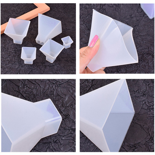 Crystal glue pyramid silicone mold DIY handmade jewelry triangle dry flower resin ornament model