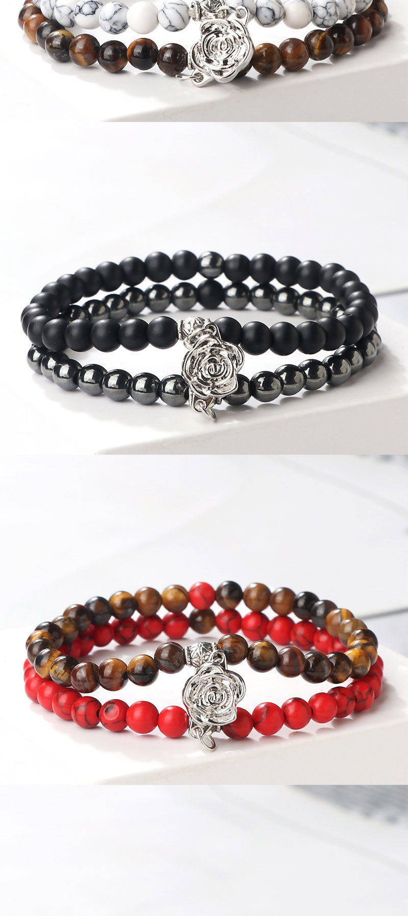 Perlenarmband Mit Magnetverschluss Blumen Schmetterling_voghion.com