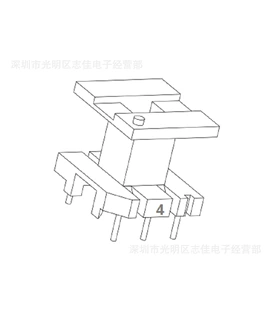 EI19骨架EI19变压器骨架立式3+3 针1906-1骨架槽宽9.3