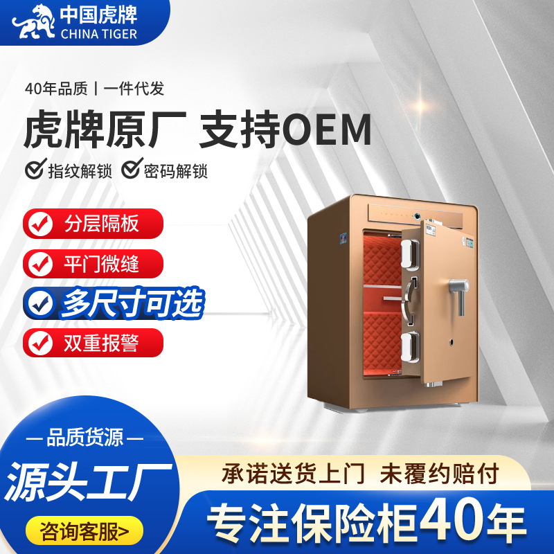 Tiger Brand Safe for Home Use, Small/Large Fingerprint Password Safe with C-Class Lock Core, Electromagnetic Valve, Anti-Theft