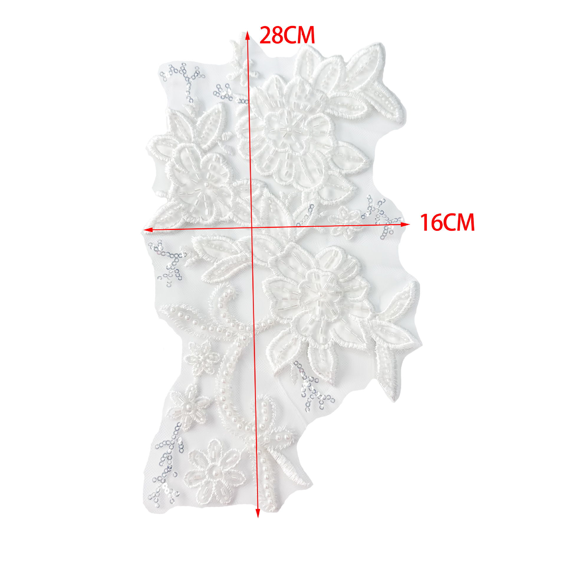 Flor tridimensional bordada flor pegatinas vestido de boda vestido de tela de encaje pegatinas de alta calidad hechas a mano accesorios de decalques de red