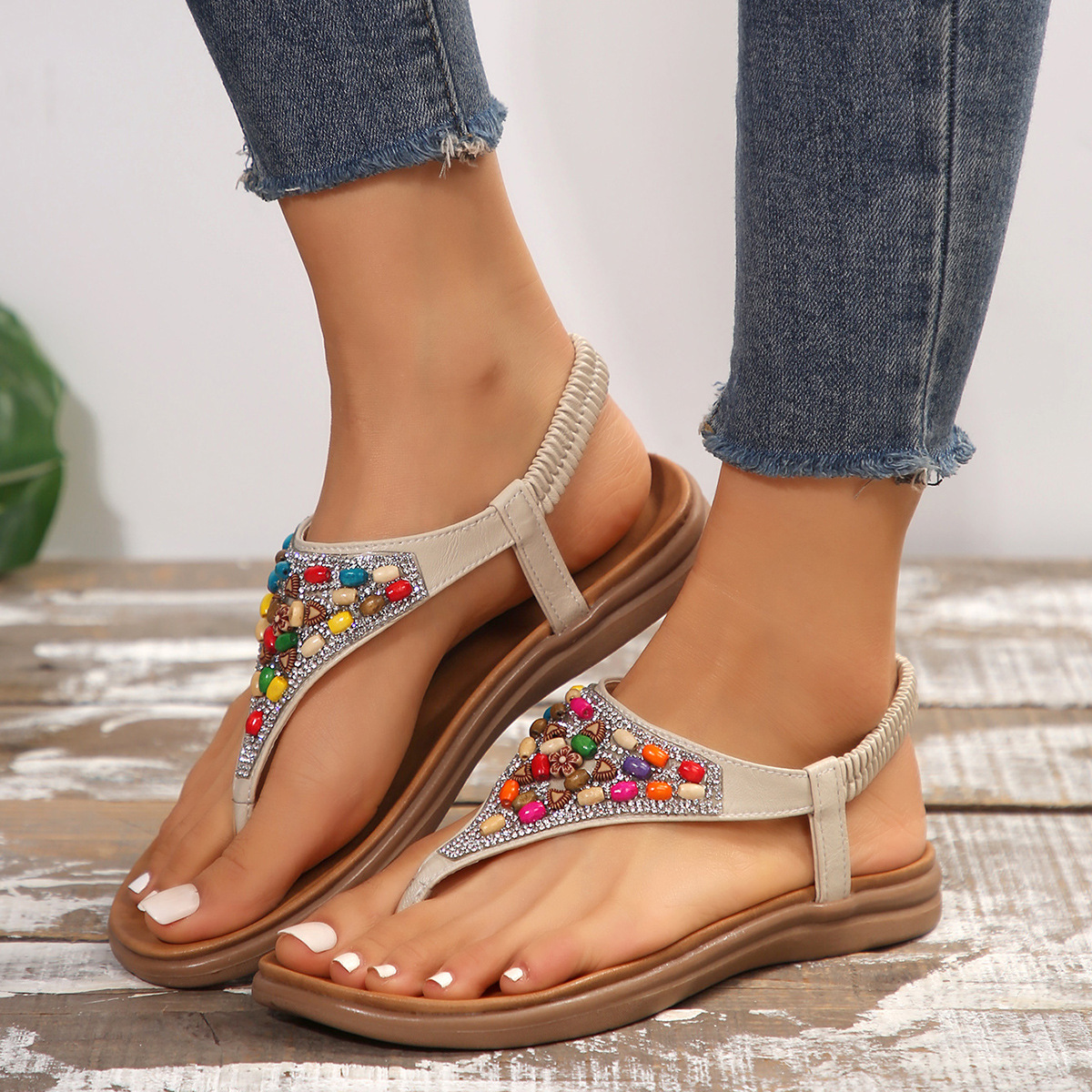 Women's Roman Style Color Block Open Toe Roman Sandals display picture 8