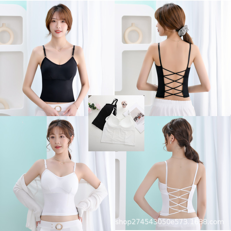 40.00 kg-100.00 kg Women's One-piece Fixed Latex Cup Ice Silk Beautiful Back Bra Women's Strapless Plus Large and Long Version
