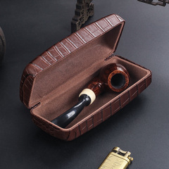 Leather Crocodile Pattern Cigar Box Portable Cigarette Case Organizer Box Pressure Resistant Gift Box Container Accessories Cigar Bag