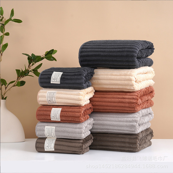coral bath towel