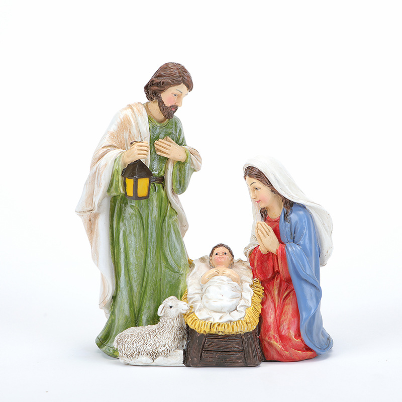 Lámpara LED transfronteriza Nacimiento del pesebre grupo decoración Santa Familia trío regalos de Navidad regalos de fiesta en el hogar