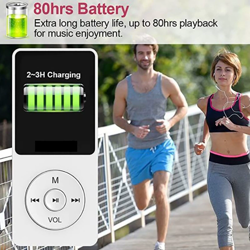 Портативный MP3/MP4 Bluetooth-плеер, FM-радио, Bluetooth 5.0, расширяемая память (Нет/8/16/32/64/128 ГБ)