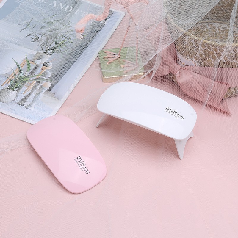 Máquina de fototerapia de uñas SUNmini lámpara de ratón Rosa Blanco USB mini portátil pequeña lámpara de cocción 6W lámpara de uso múltiple pegamento seco