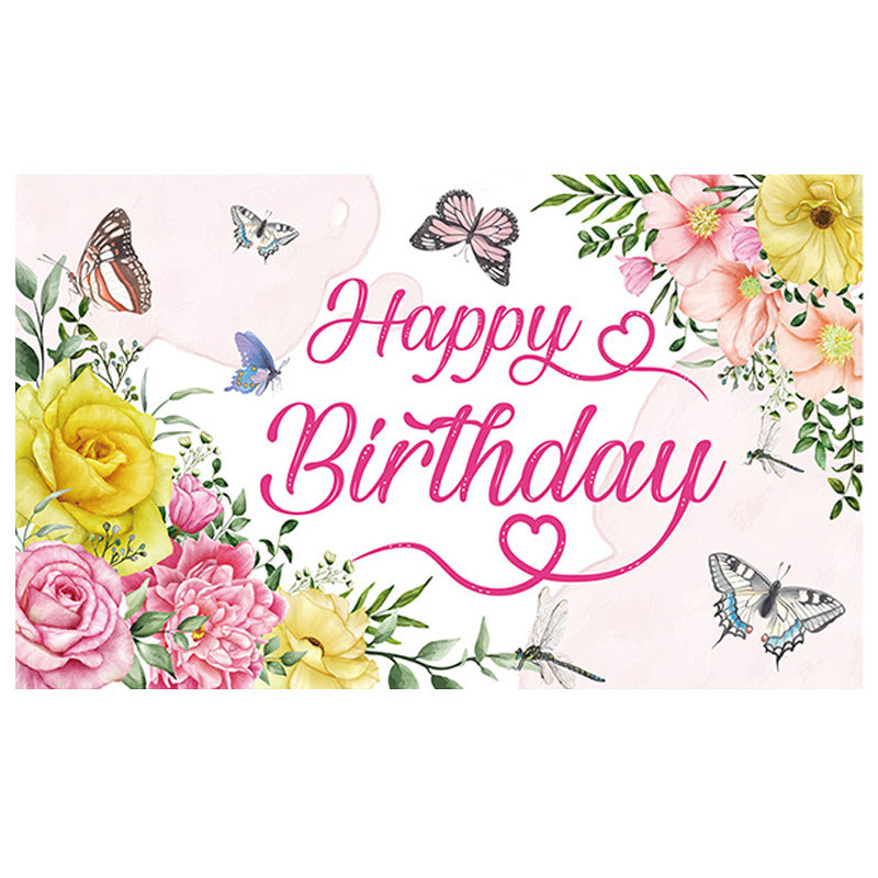 Fondo de fiesta con pancarta de feliz cumpleaños 2025, tela colgante para fotos con tema de cumpleaños, decoración fotográfica.