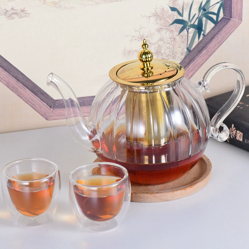 Transparent glass teapot, capacious tea, increased thickness, custom-made