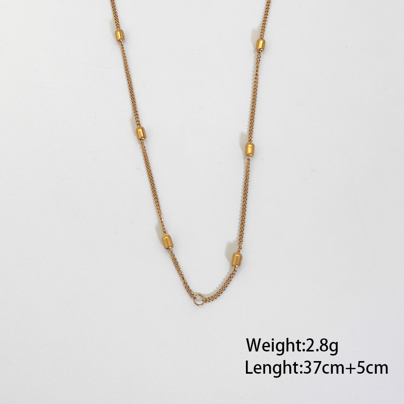 7g Weight Necklace Classification 304 Stainless Steel Chain Material 1 Piece Quantity Holiday, Daily Occasion 304 Stainless Steel Material Geometric Pattern Women's Gender Plating Design Simple Style Style Wholesale Jewelry Simple Style Geometric 304 Stainless Steel Plating Stainless Steel Necklaces 12