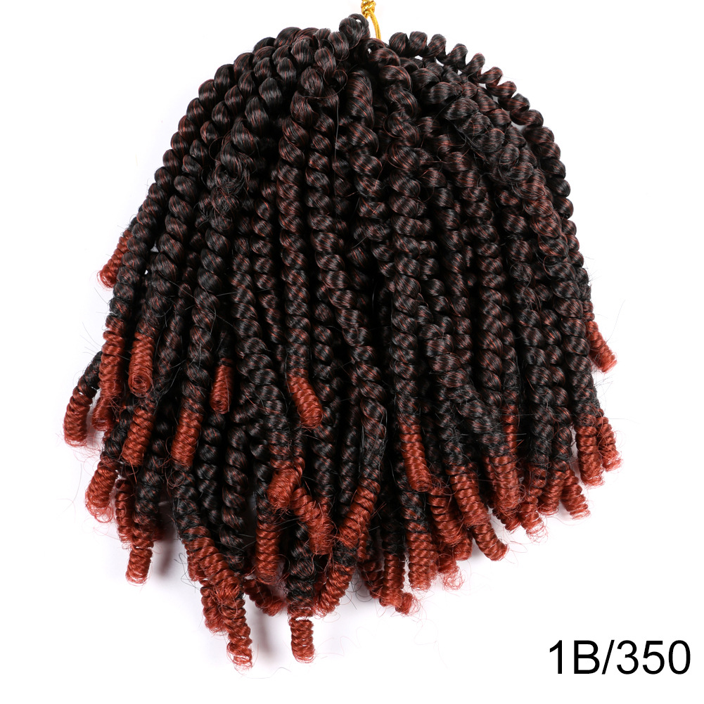 Fjäderflätad Fjädertwist Kemisk Fiber Smutsig Fläta Hårförlängning Virkad Hårperuk_voghion.com