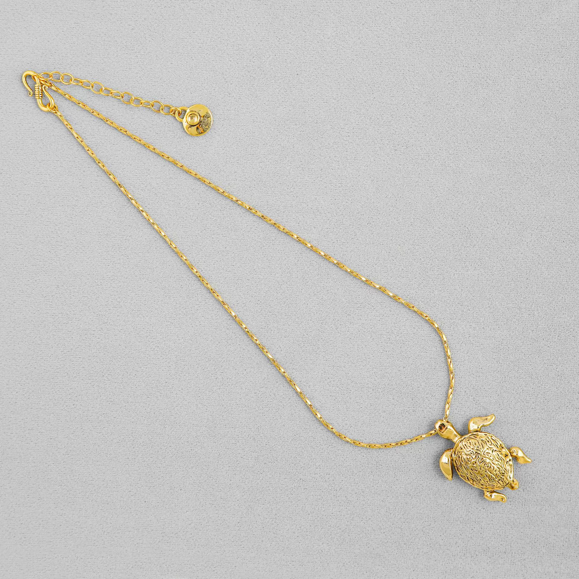 G家25年秋冬新款金钱龟项链 法式复古小众个性独特小海龟毛衣链