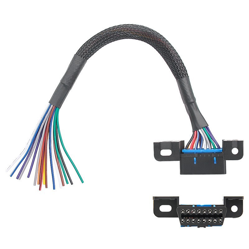 Cable de Extensión OBD2 para Automóvil 16pin 30cm Extensión, para Diagnóstico Automotriz