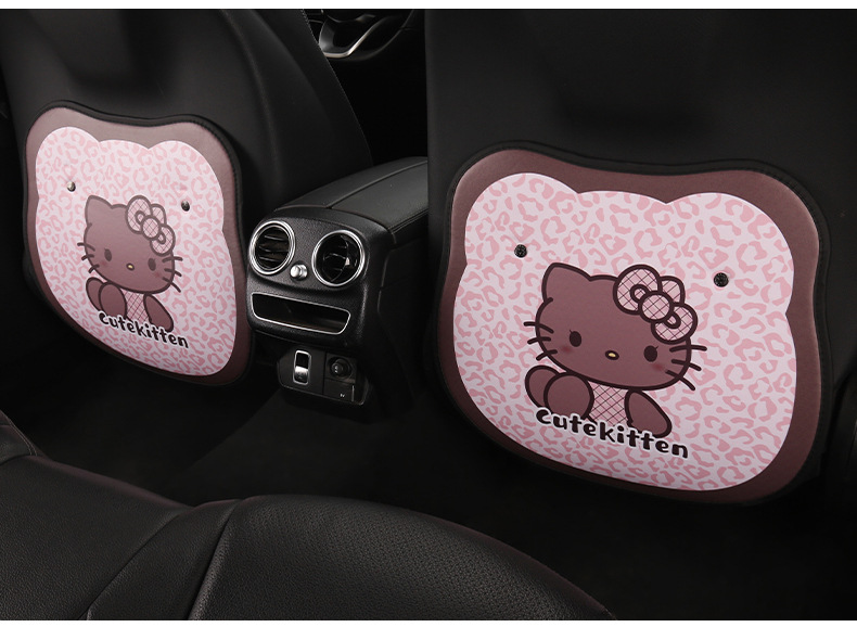 Kt Little Cat Lady Cute Cartoon Car Seat Back Anti-Kick Pad Car Seat Back Anti-Stain Pad Rear Seat Anti-Kick Mat