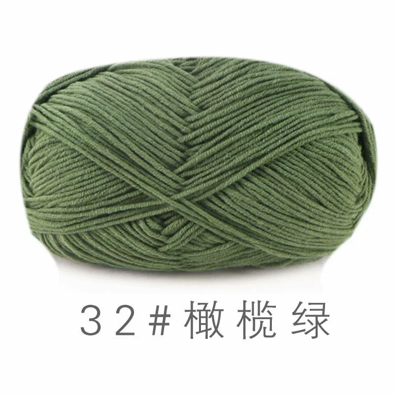 Шерстяная пряжа из combed cotton 4-ply, моток 50 г, нитка 2 мм для крючка и вязания, разноцветная