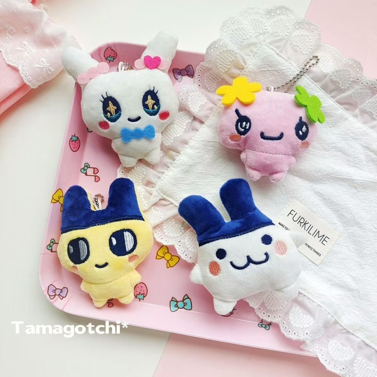 Japanese-Style Cartoon Cute Sweetheart Plush Tamagotchi Doll Pendant Jima Meiji Doll Bag Accessory