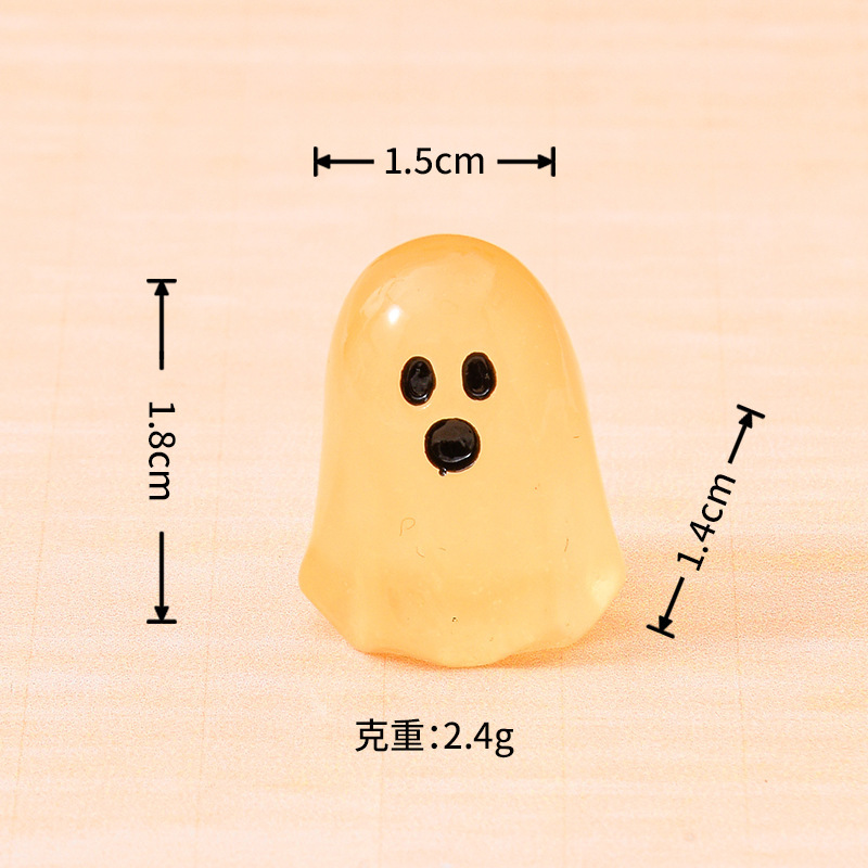 跨境新品夜光小幽灵桌面小摆件 万圣节diy装饰品挂件迷你车载配件|undefined