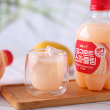 韓國進口零食 啵啵元氣濃郁乳酸菌風味即飲兒童碳酸飲料380ML瓶裝