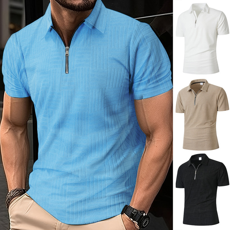 Cross-Border Amazon European and American Summer New Polo Shirt, Daily Outdoor Casual Button-Up Loose Dark Pattern Top for Men Cross-Border Amazon European and American Summer New Polo Shirt, Daily Outdoor Casual Button-Up Loose Dark Pattern Top for Men
