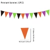 Pennant 12PCS-black orange purple green