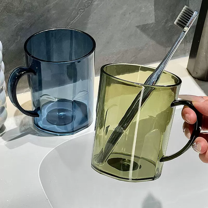 高档漱口杯透明ins轻奢风牙刷杯情侣款洗漱杯套装学生宿舍刷牙杯