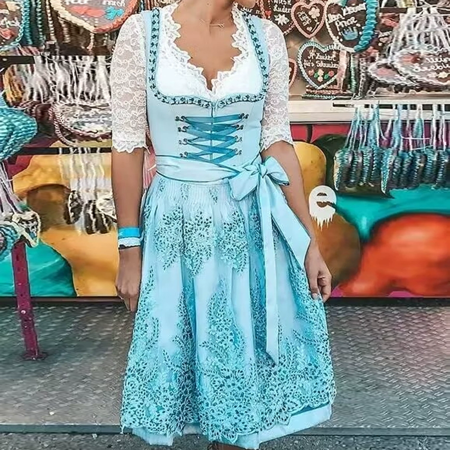 Длинное кружевное платье, костюм, больших размеров, с коротким рукавом