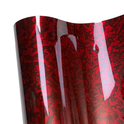 Body sticker — Trunk Sticker - pet-forged-carbon-film-red-30cm30cm