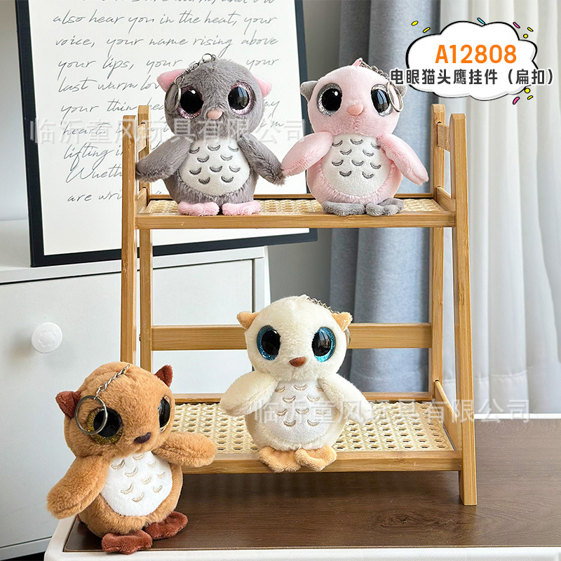 El ojo eléctrico búho colgante (botón plano) 12cm