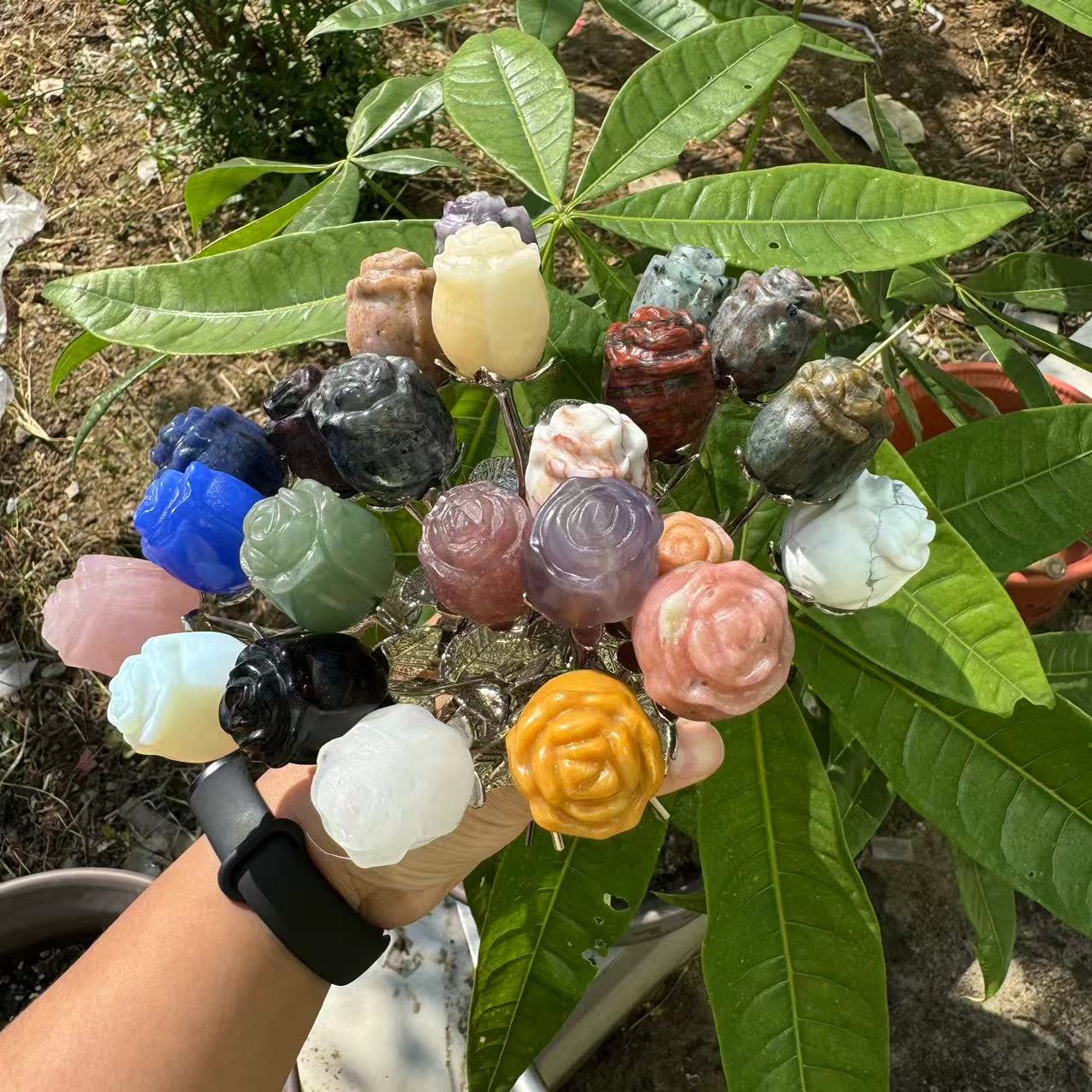 43g Weight Ornaments Home Textiles & Decor Type 1 Piece Quantity Home, Date Occasion Alloy, Labradorite, Opal Material Rose Pattern Vintage Style Style Vintage Style Rose Alloy Labradorite Opal Ornaments Artificial Decorations 无