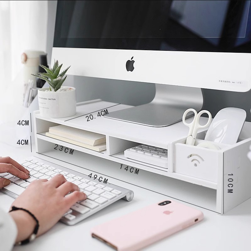 흰색 모니터 승강 스탠드 Wi-Fi 모델