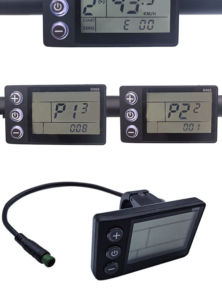 Lcd-S866 Five-Core Electric Scooter Bicycle Mountain Bike Modification Accessories Smart Lcd Instrument Sm Connector