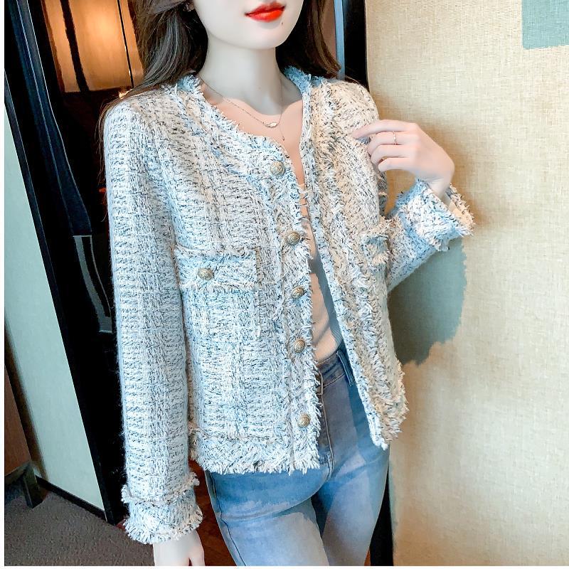 French Style Chanel Style Coat Women's Spring and Autumn New Arrival Elegant Socialite Cardigan Tweed Top
