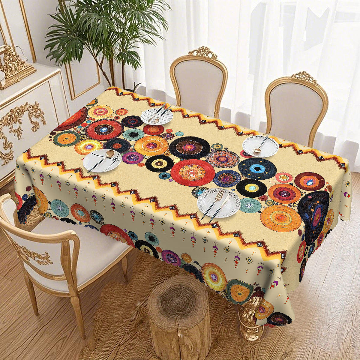 Comercio extranjero transfronterizo tela de mesa bohemia retrógrada tema de granja estilo marroquí, estilo nacional tela de mesa