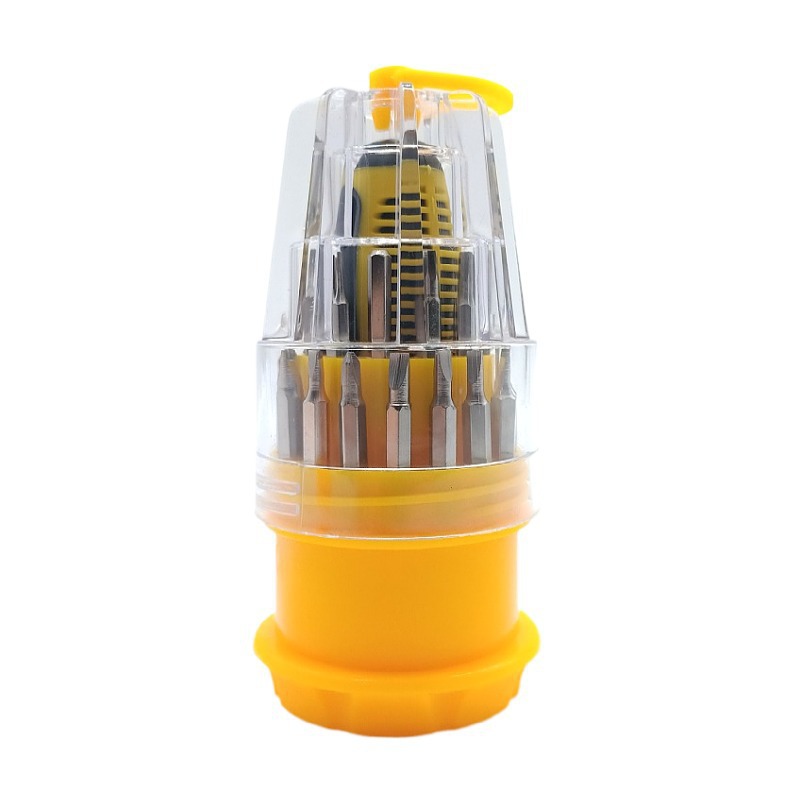 Juego de destornilladores pagoda de 31 piezas (amarillo)