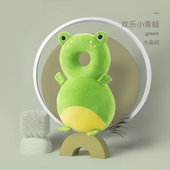 New children's crystal velvet anti-fall head pillow, multi-color optional baby toys, cute cartoon baby pillow wholesale