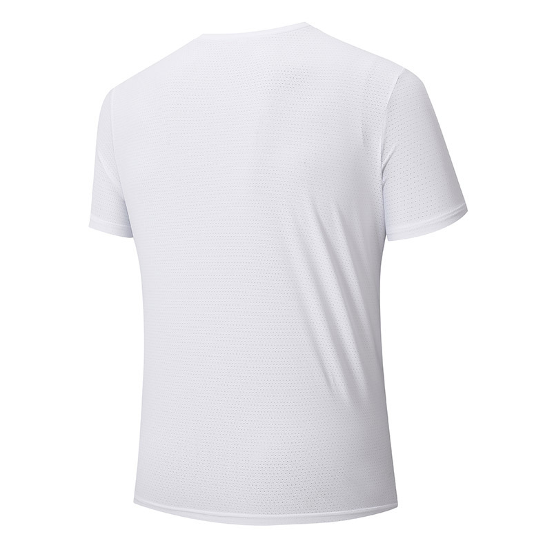 Seco rápido de manga corta para hombres de verano camiseta deportiva de cuello redondo maratón al aire libre running fitness elástico transpirable gran chaqueta