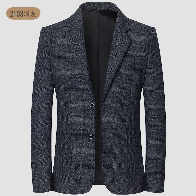 2025春秋季新款中年男士西服休闲爸爸装单件西装外套批发一件代发|undefined