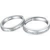 Silver ring for beloved suitable for men and women, adjustable fashionable jewelry, accessory