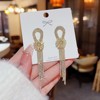 Fashionable earrings from pearl, universal advanced design silver needle with tassels, light luxury style, silver 925 sample, high-quality style, trend of season