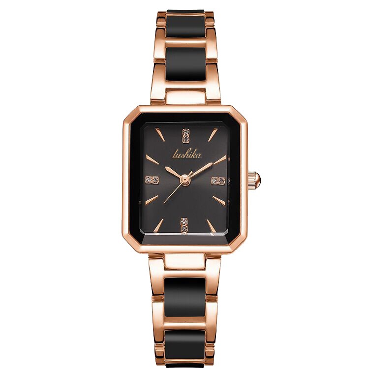 Women's Quartz Watch Square Luxury Business Ceramic Calendar_voghion.com