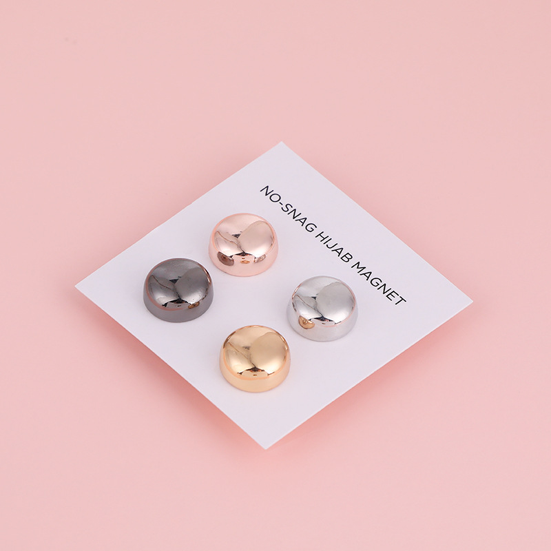 スポットマカロンマルチカラースチールシームレスガーゼバックル女性の磁気バックルブローチ襟頭飾りブティックシームレスブローチ